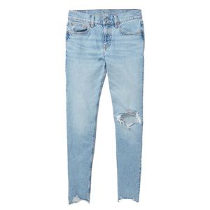 American Eagle Outfitters Light Blue Distressed Jeans - Size 10 short